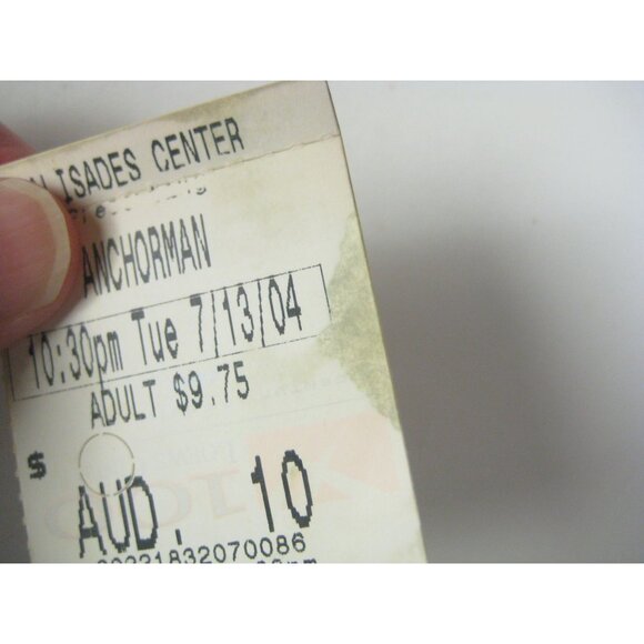 Vintage Anchorman Movie Ticket Stub 2004 Palisades Center Tue 071304 - Picture 4 of 6